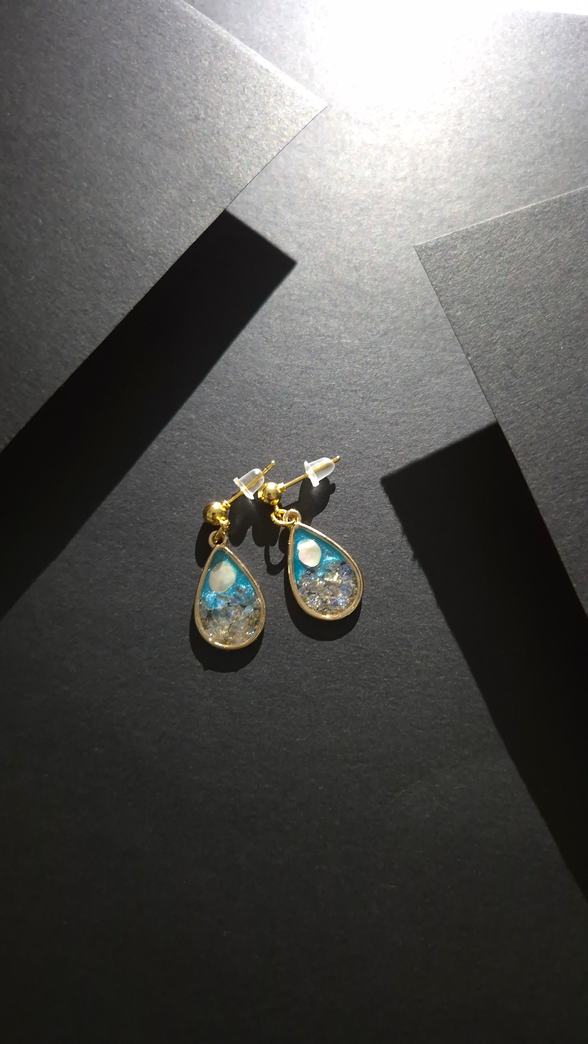 Ocean Glow Teardrop Earrings