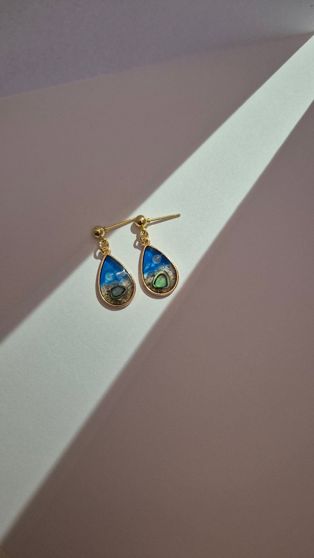 Ocean Glow Teardrop Earrings