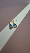 Ocean Glow Teardrop Earrings