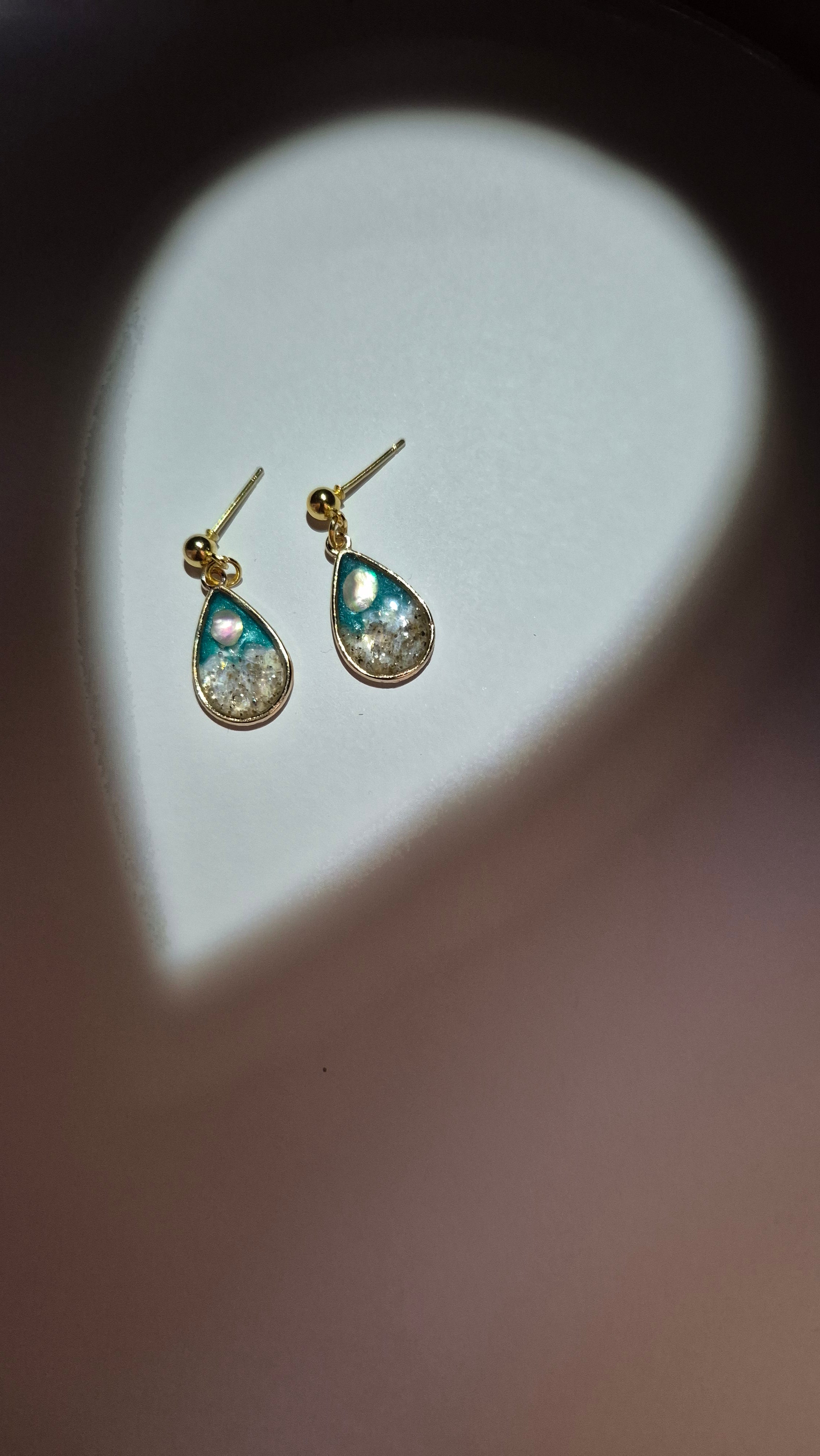 Ocean Glow Teardrop Earrings