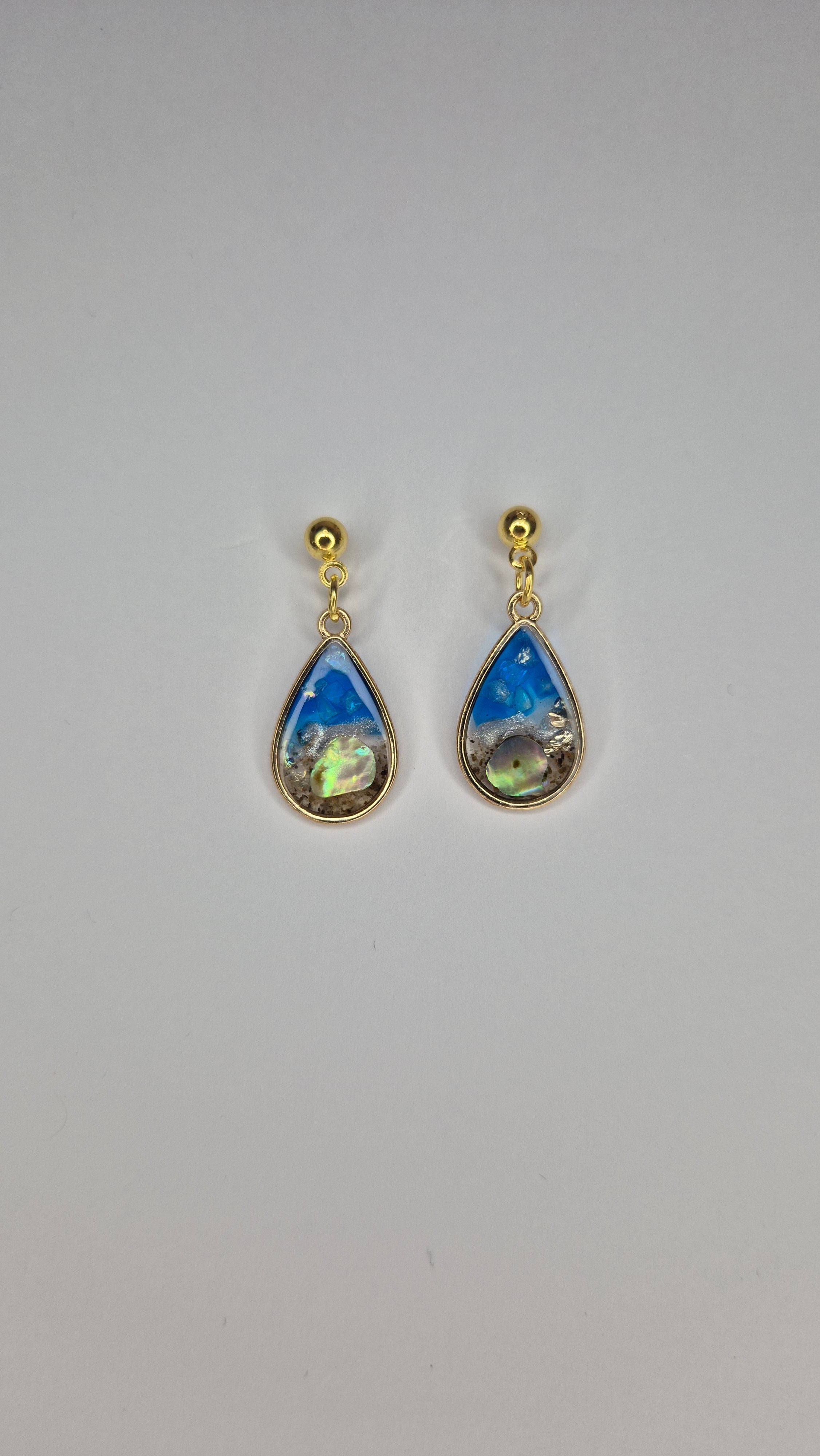 Ocean Glow Teardrop Earrings