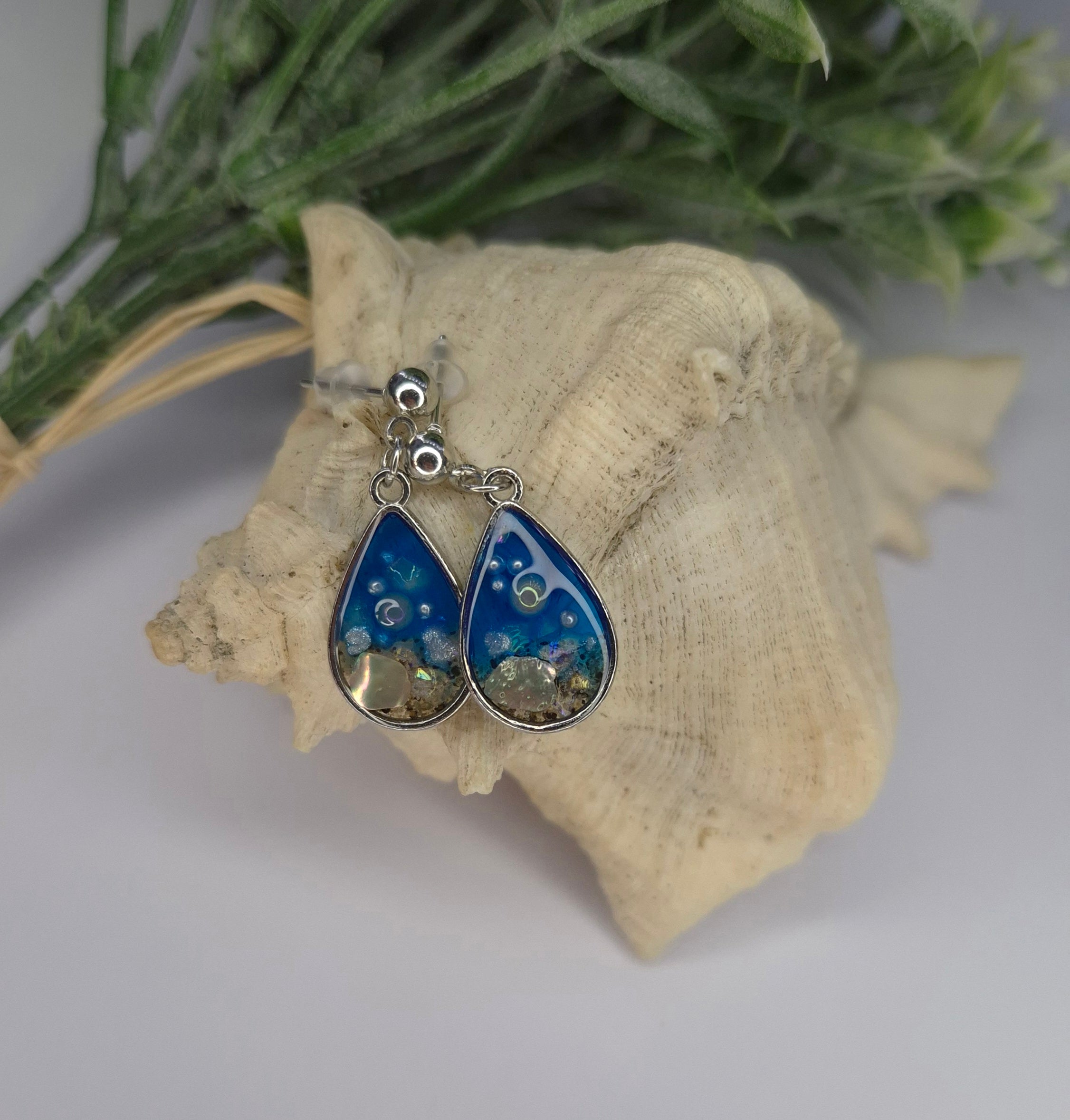 Ocean Glow Teardrop Earrings