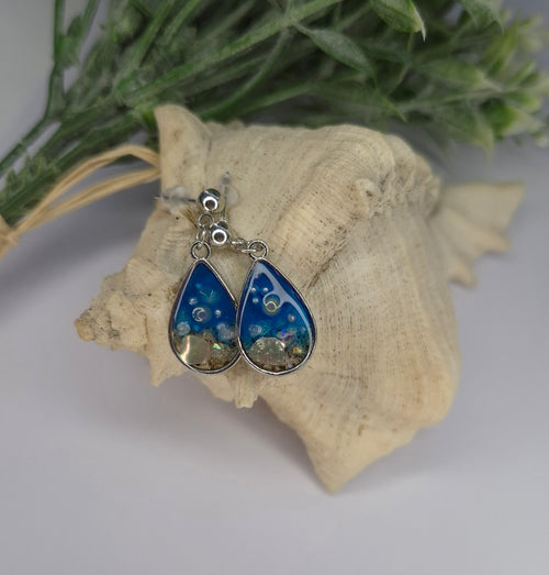 Ocean Glow Teardrop Earrings